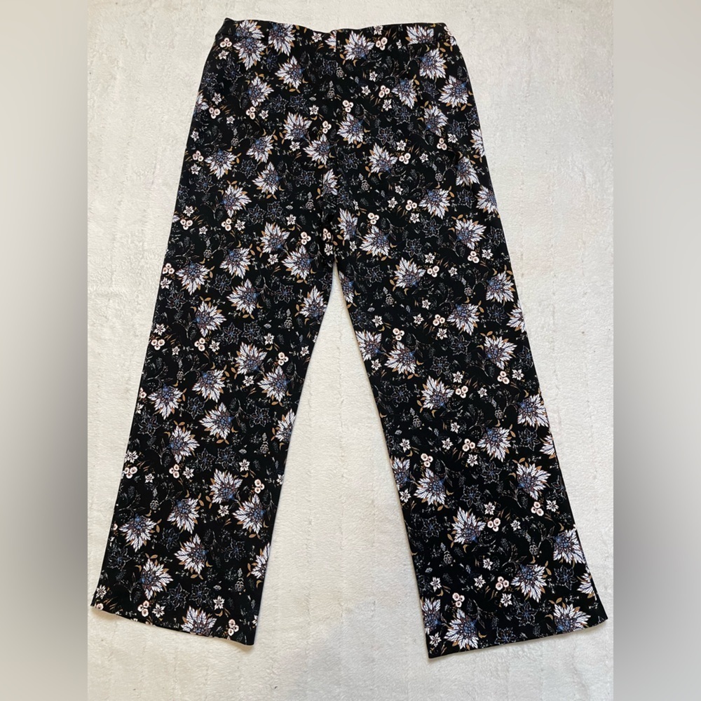 Zoe + Phoebe bohemian dress pants Stretchy Floral pattern. Size L - Picture 5 of 10